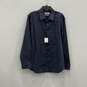 NWT Mens Blue Striped Long Sleeve Spread Collar Button-Up Shirt Size Large image number 1