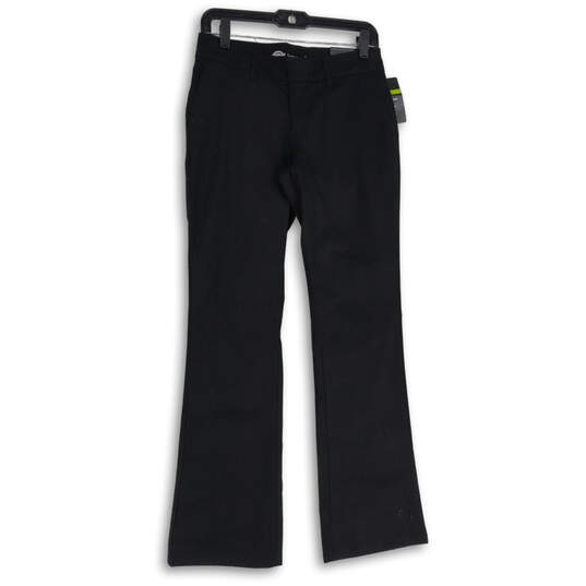 NWT Womens Black Flat Front Slim Fit Bootcut Leg Ankle Pants Size 2R image number 2