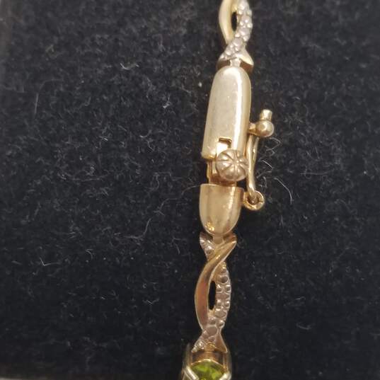 FAS Sterling Silver Diamond & Assorted Gemstone Bracelet 8.6g image number 4