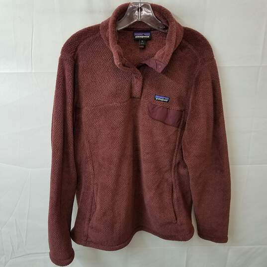 Patagonia Burgundy Long Sleeve Pullover Polartec Sweater Adult Size XL image number 1