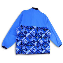 Womens Blue Heritage Fleece Snap Neck Long Sleeve Pullover Top Size 2XL alternative image