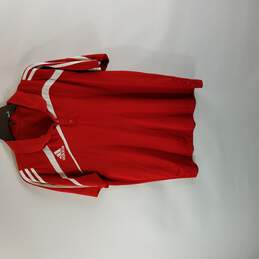 Adidas Men Red Polo L