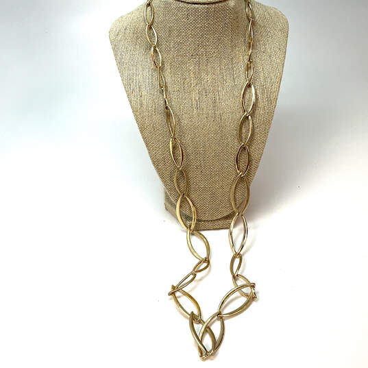 Designer Robert Lee Morris Soho Gold-Tone Long Link Chain Necklace image number 1
