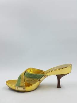 Giuseppe Zanotti Gold Crisscross Clog Sandals W 6.5 COA alternative image