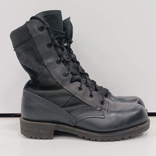 Belleville Women's Black Leather Military Boots image number 2