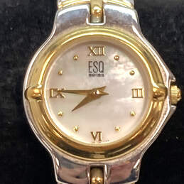 Womens E5124 Two-Tone Stainless Steel Quartz Analog Wristwatch 63.7g alternative image