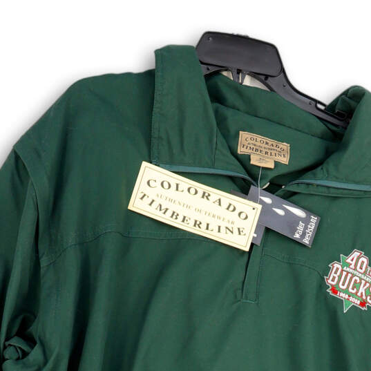 NWT Mens Green 40th Anniversary Bucks Long Sleeve Windbreaker Jacket Sz 2XL image number 3