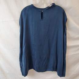 Eileen Fisher Dark Blue Silk Sleeveless Oversized Top Size XS alternative image