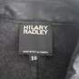 Wm Hilary Radley Black Leather Long Coat Sz 10 image number 3
