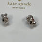 Designer Kate Spade Silver-Tone Fashionable Sailors Knot Stud Earrings image number 4