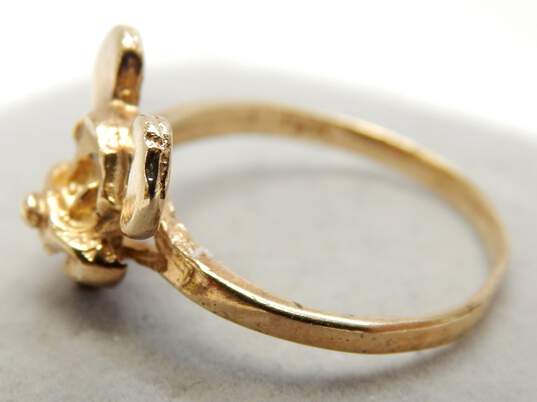 10K Yellow Gold Mouse Character Ring 2.0g image number 2