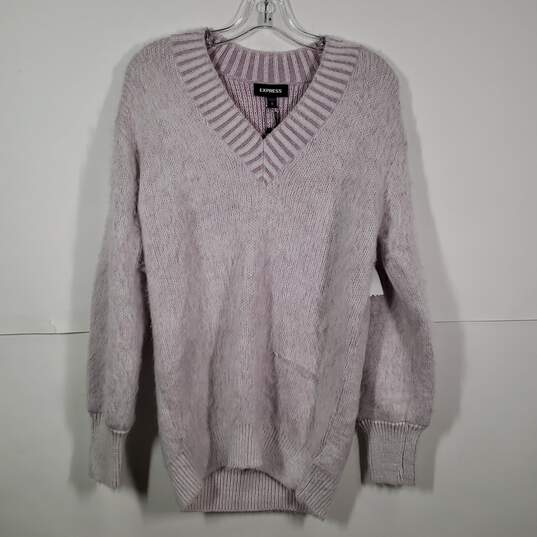 NWT Womens Knitted V-Neck Long Sleeve Pullover Sweater Size X-Small image number 1