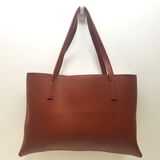 Vince Camuto Vegan Leather Luck Tote Bag Brown image number 2