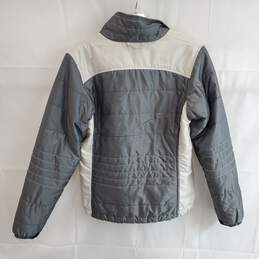 The North Face Full Zip Gray & White Puffer Jacket Women's Size S alternative image