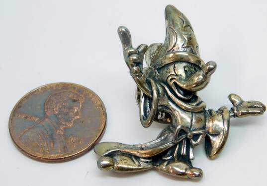 Disney Sterling Silver Mickey Mouse Sorcerer's Apprentice Pin 7.4g image number 6