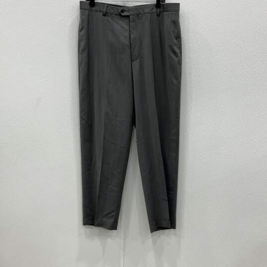 Ermenegildo Zegna Mens Gray Two Button Blazer & Pant Suit Set Size 44L W38 w/COA image number 5