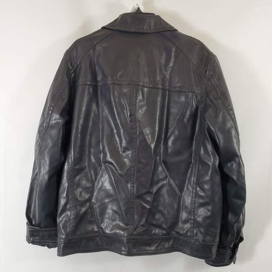 Tommy Hilfiger Men's Black Leather Jacket SZ L image number 6