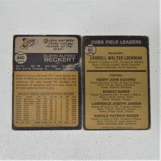 Vintage 1973 Chicago Cubs Baseball Cards image number 7