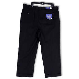 NWT Mens Black Classic Fit No-Iron Stretch Pockets Dress Pants Size 42X30 alternative image