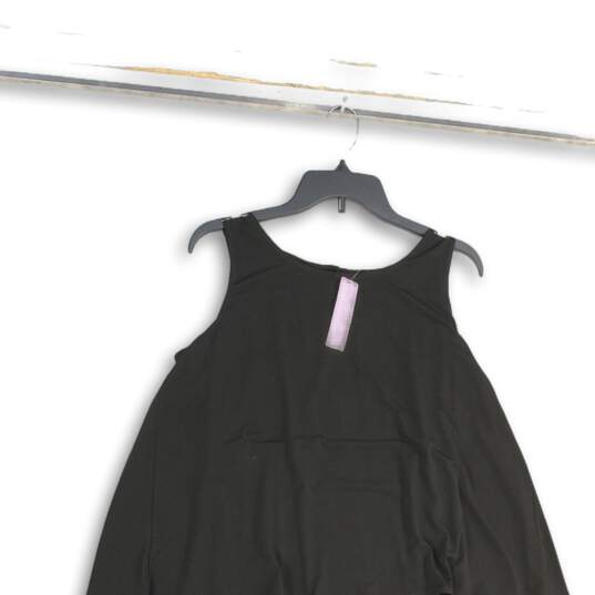 NWT Chico's Womens Black Round Neck Sleeveless Sheath Dress Size 1 image number 3