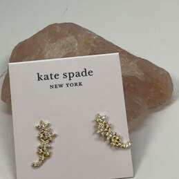 Designer Kate Spade Gold-Tone Multiple Stars Rhinestone Drop Earrings