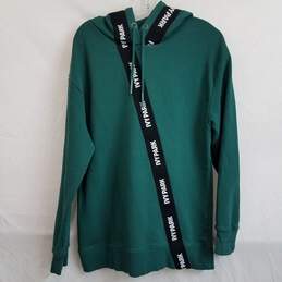 Ivy Park forest green contrast logo trim hoodie sweatshirt women's XXS