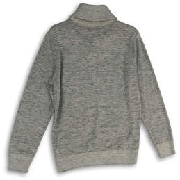 Womens Gray Heather Collared Long Sleeve Knit Pullover Sweater Size M alternative image