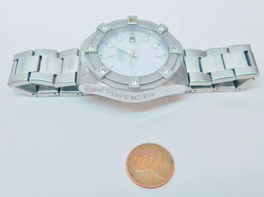 Women's Invicta Angel 20318 MOP Dial Silver Tone Calendar Watch image number 6