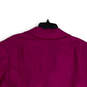 Womens Purple Notch Collar Long Sleeve Button Front Crop Jacket Size 46 image number 4
