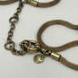 Designer J. Crew Gold-Tone Crystal Cut Stone Adjustable Statement Necklace image number 4
