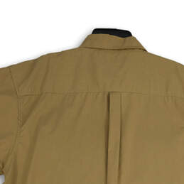 NWT Mens Tan Collared Short Sleeve Flap Pocket Button-Up Shirt Size 3XB
