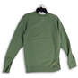 Mens Green Crew Neck Long Sleeve Ribbed Hem Pullover Sweatshirt Size Small image number 2