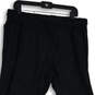 Mens Black Elastic Waist Drawstring Tapered Leg Sweatpants Size X-Large image number 4
