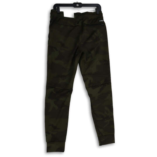 NWT Mens Green Black Camouflage Tapered Leg Jogger Pants Size S Tall image number 2