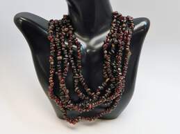 Artisan Polished Nugget Bead Garnet Necklaces 188.8g