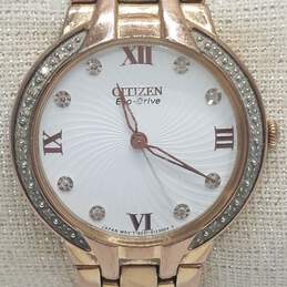 Citizen E031-S083176 30mm WR Stainless Steel Diamond Accented Analog Lady's Watch 59.0g