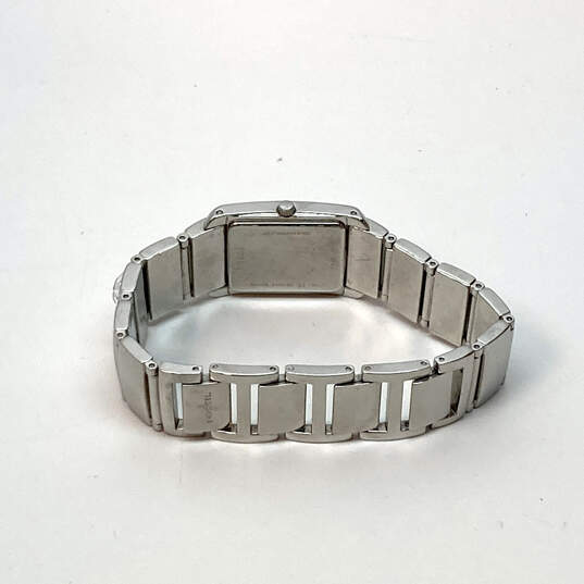 Designer Fossil ES1512 Silver-Tone Stainless Steel 19mm Quartz Wristwatch image number 4