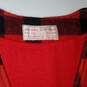 Filson Wool Plaid Button Up Red & Black Vest No Size image number 3