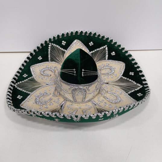 Pigalle Green Mariachi Style Made in Mexico Sombrero One Size image number 1