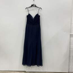 Bari Jay Womens Blue Sleeveless Sweetheart Neck Maxi Dress Size 14 alternative image