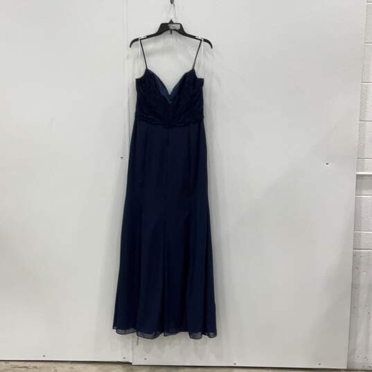 Bari Jay Womens Blue Sleeveless Sweetheart Neck Maxi Dress Size 14 image number 2