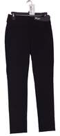 NWT Womens Black Comfort Flat Front Regular Fit Skinny Leg Dress Pants Size XS image number 3