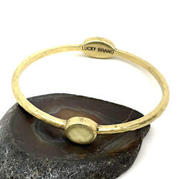 Designer Lucky Brand Gold-Tone Stone Round Shape Fashion Bangle Bracelet alternative image