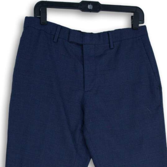 Banana Republic Mens Blue Slash Pocket Flat Front Dress Pants Size 31X32 image number 3