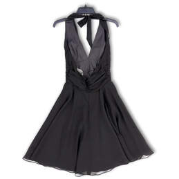 NWT Womens Black Halter Neck Sleeveless Back Zip Fit & Flare Dress Size 8 alternative image