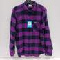 Columbia Women's Purple Plaid LS Button Up Shirt Size L NWT image number 1