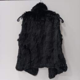 Bagatelle Women's Real Black Rabbit Fur Vest Size XS alternative image