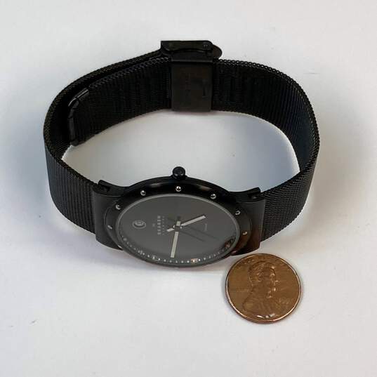 Designer Skagen Denmark 530lTMB Black Titanium Round Quartz Analog Wristwatch image number 3