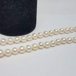 Sterling Silver FW Pearl Knotted 18" Necklace 23.1g alternative image