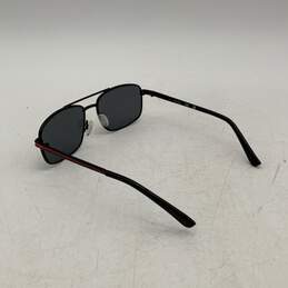 Guess Unisex Black Red Factory Smoke Mirror Navigator Square Sunglasses alternative image